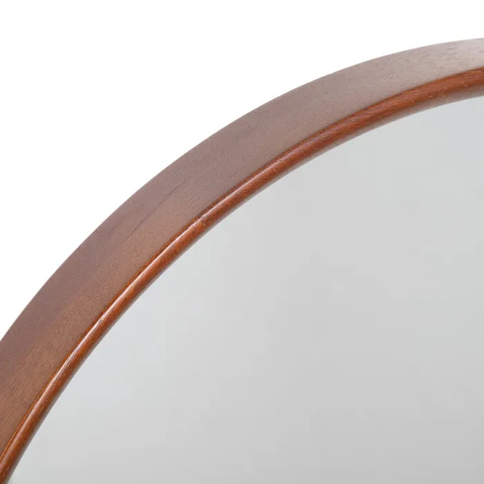 Espejo marrón madera.