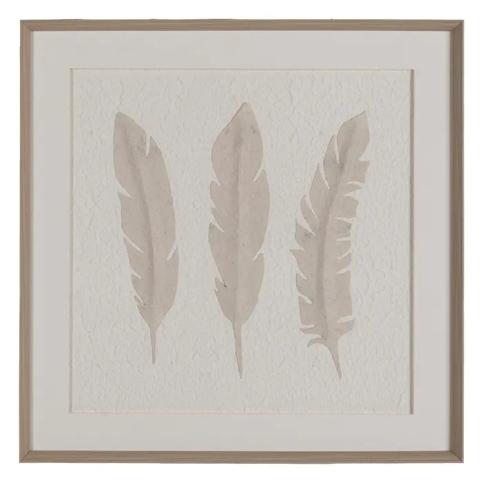 Cuadro decoración plumas.