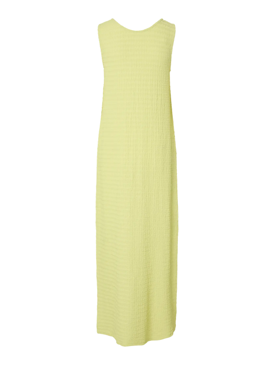 Vestido maxi pistacho.