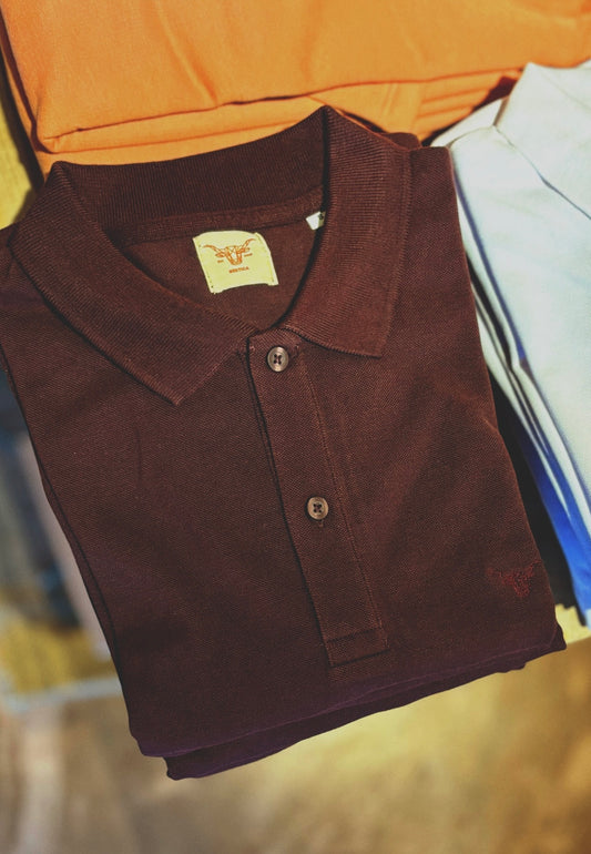 Polo RÚSTICA red brown.