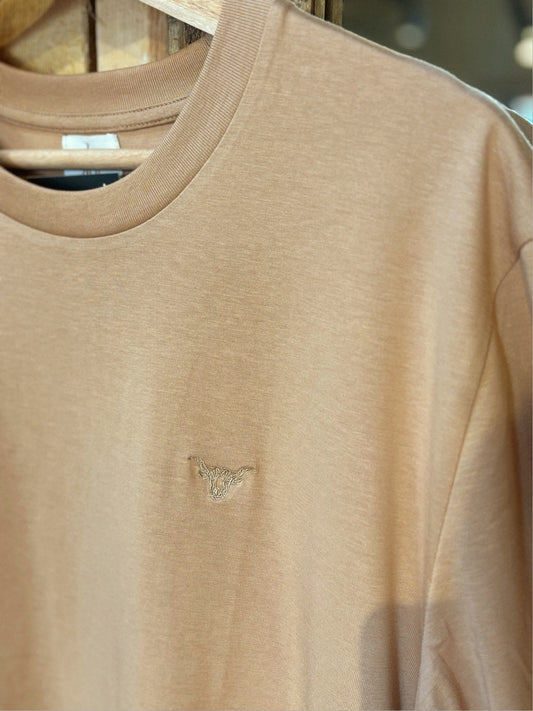 Camiseta RÚSTICA bordada latte.
