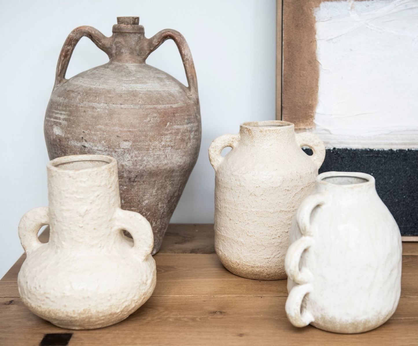 Jarrón cerámica rústico.