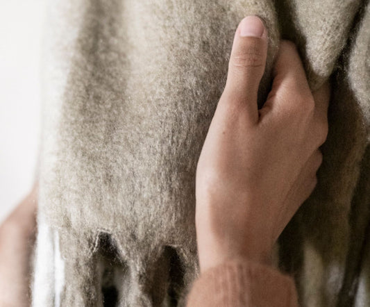 Manta de cuadros en lana.