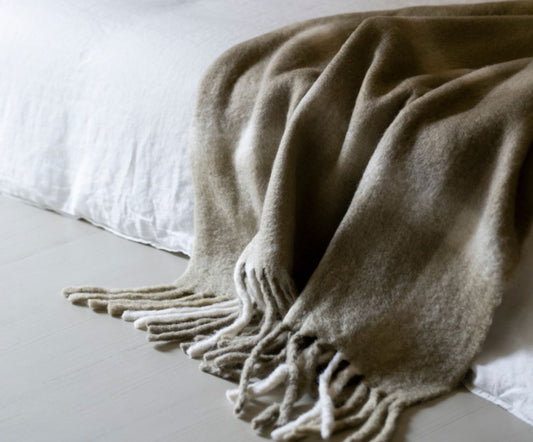 Manta de cuadros en lana.