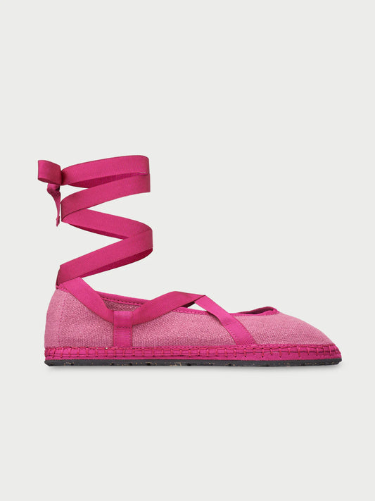 Eichiro Linen Ribbon Plum FLABELUS.