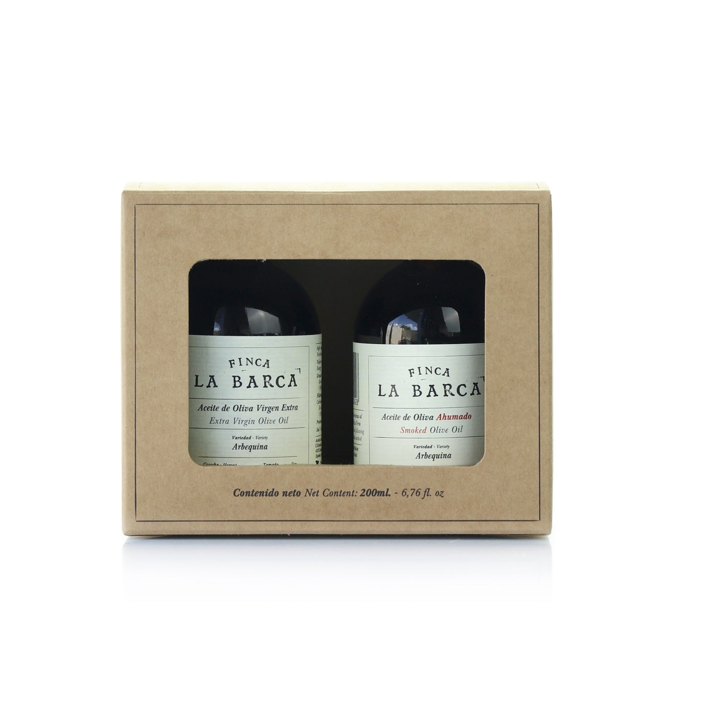 Estuche Regalo Aceites de Oliva "Ahumado y sin Ahumar" 2 botellas 100ml.