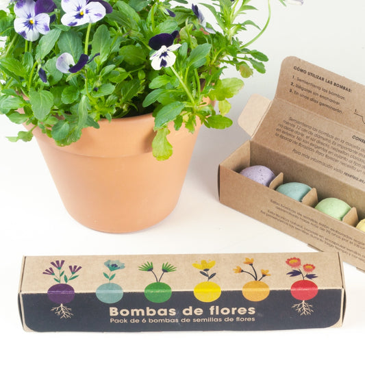 Pack seis bombas de flores.