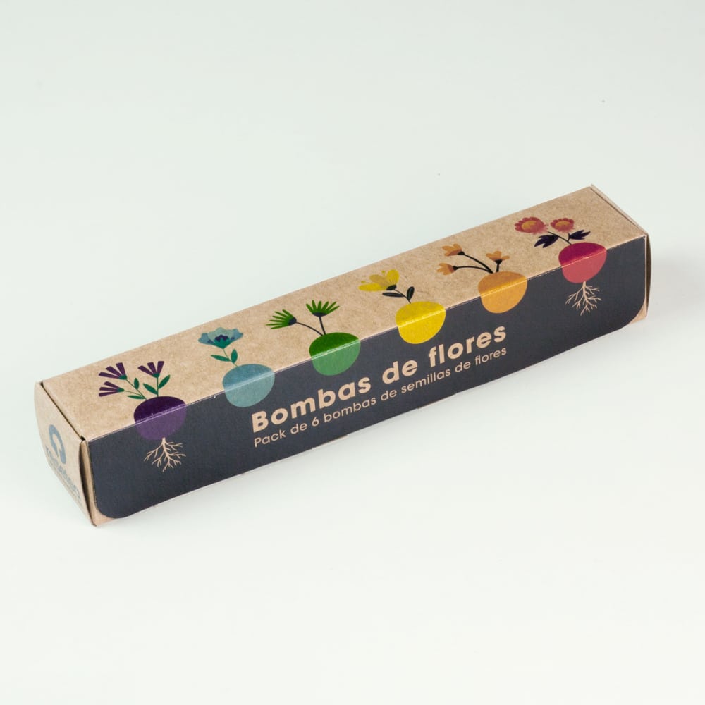 Pack seis bombas de flores.