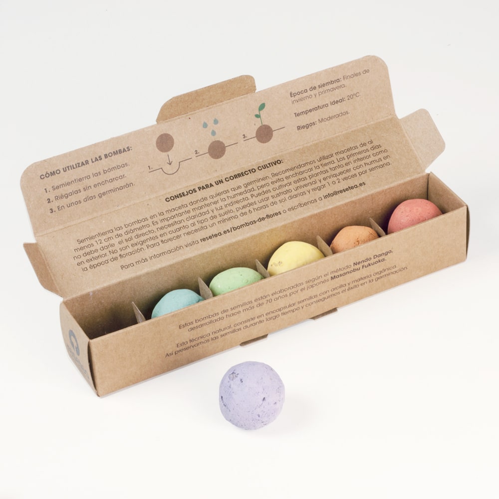 Pack seis bombas de flores.