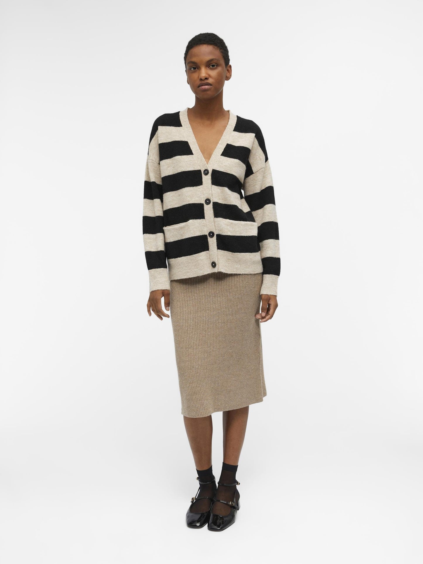 Cardigan a rayas.