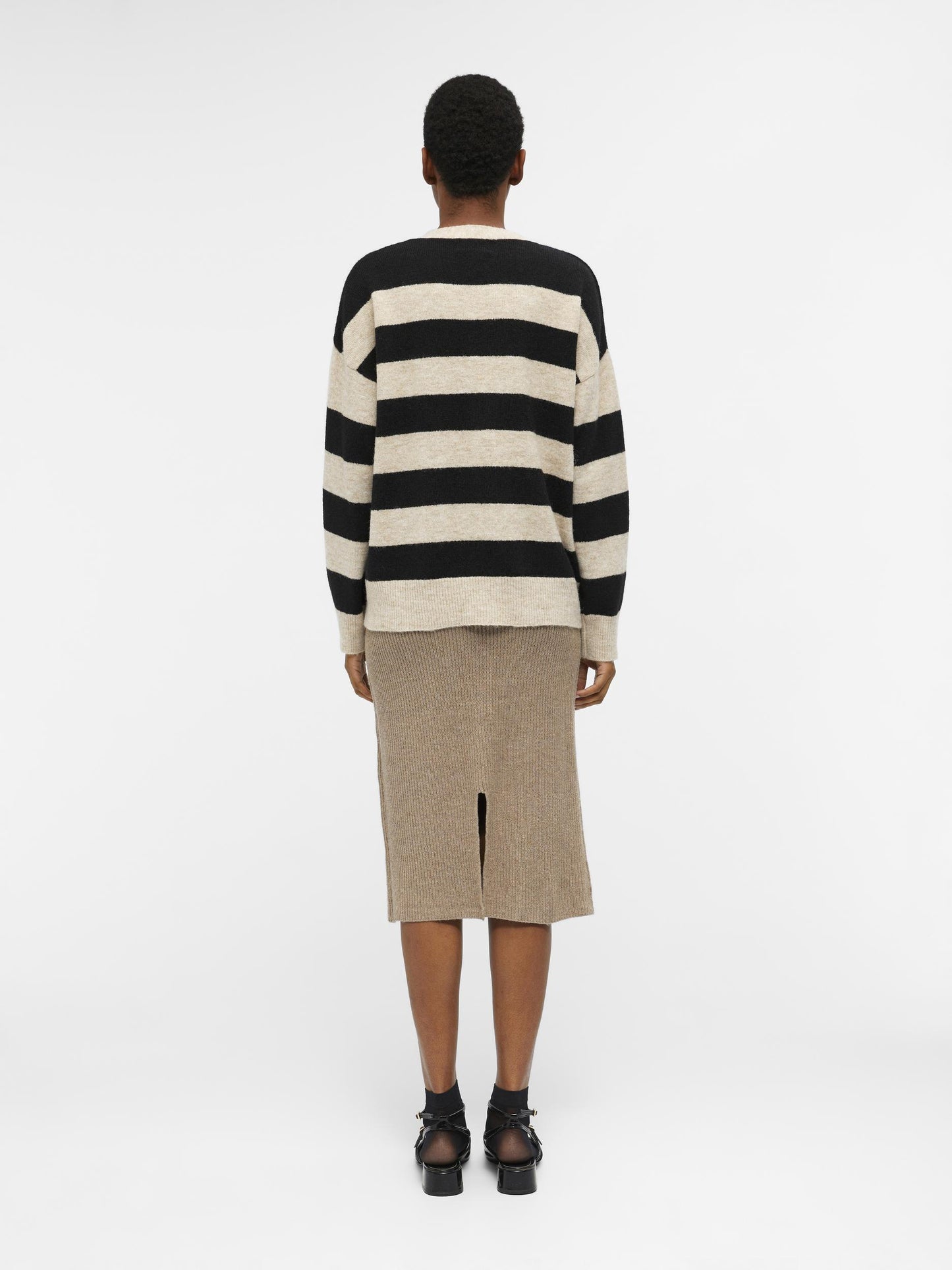 Cardigan a rayas.