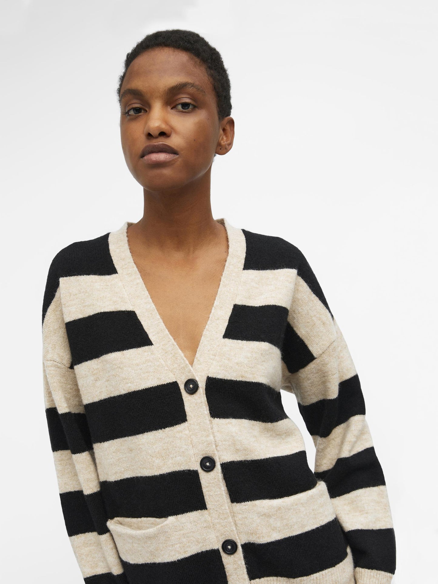 Cardigan a rayas.