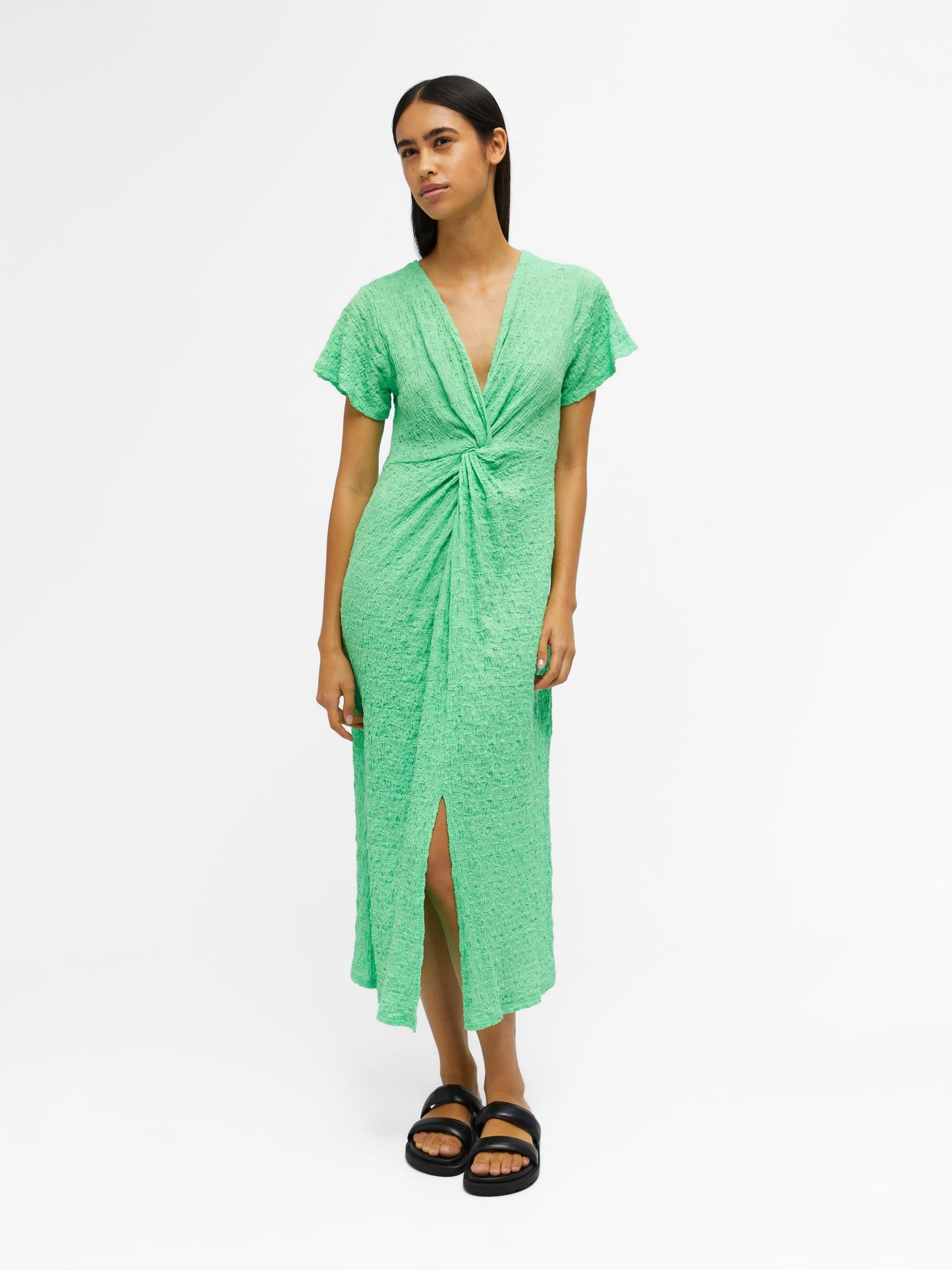 Vestido maxi nudo.