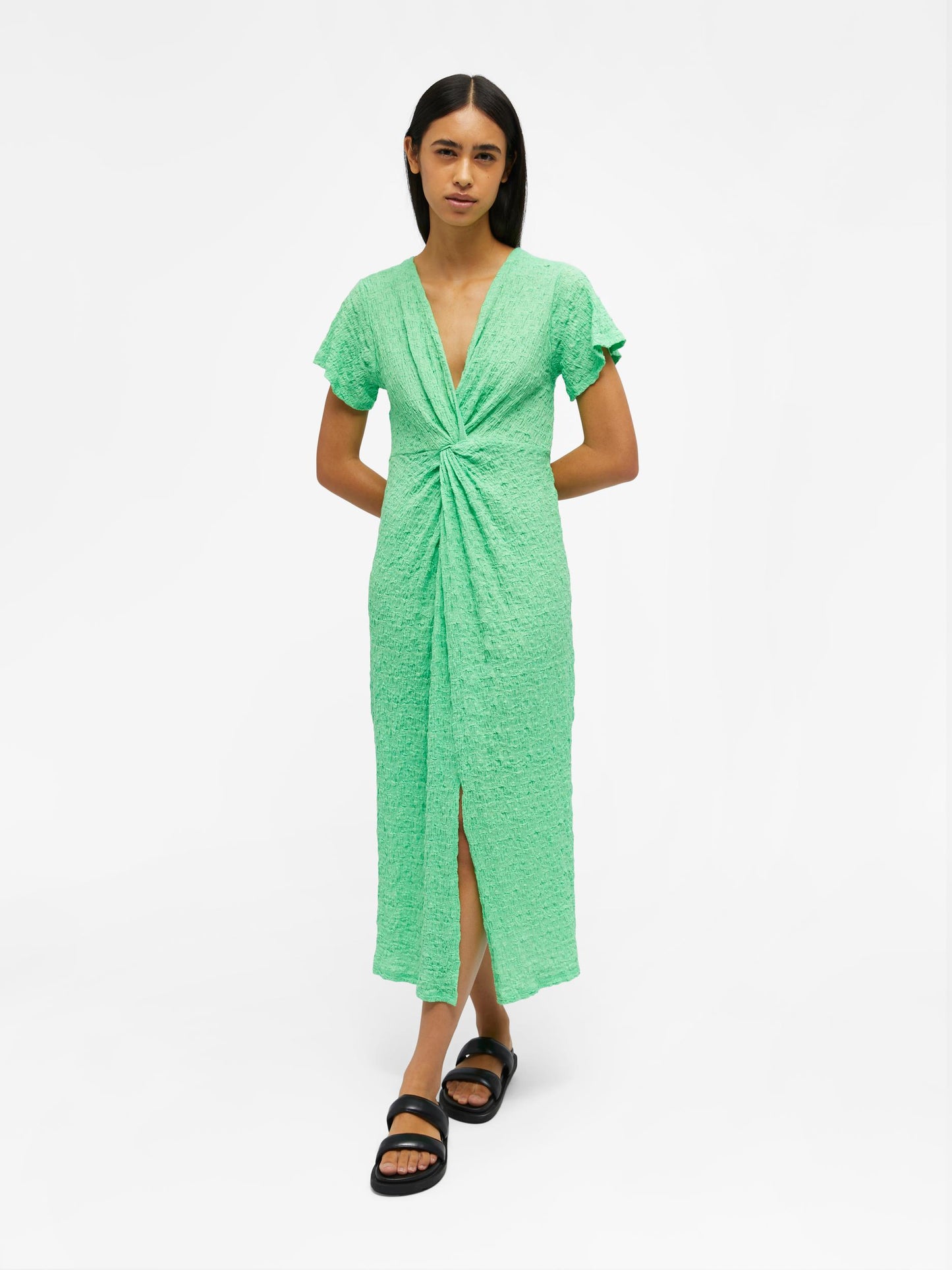 Vestido maxi nudo.