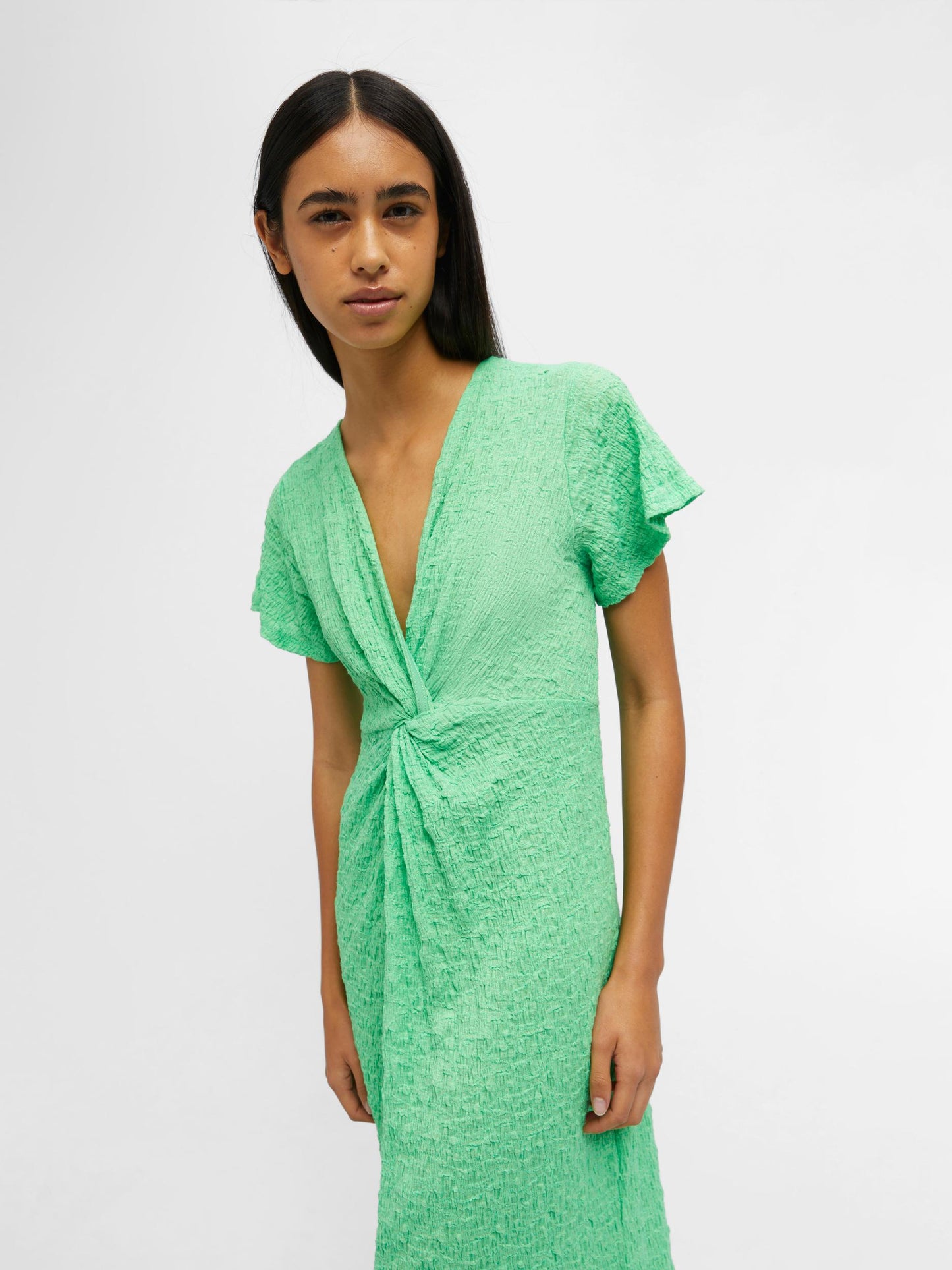 Vestido maxi nudo.