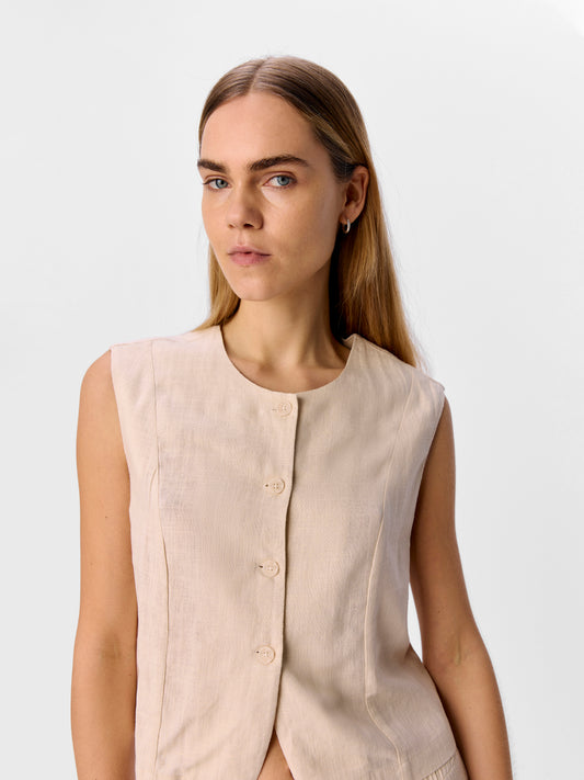 Chaleco lino.