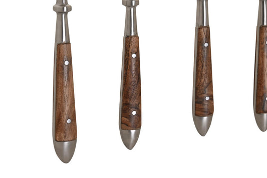 Cubertería set acacia.