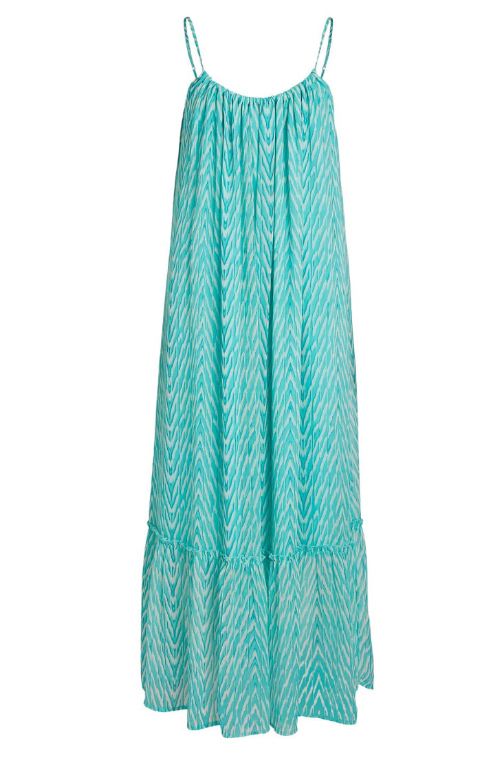 Vestido maxi estampado.