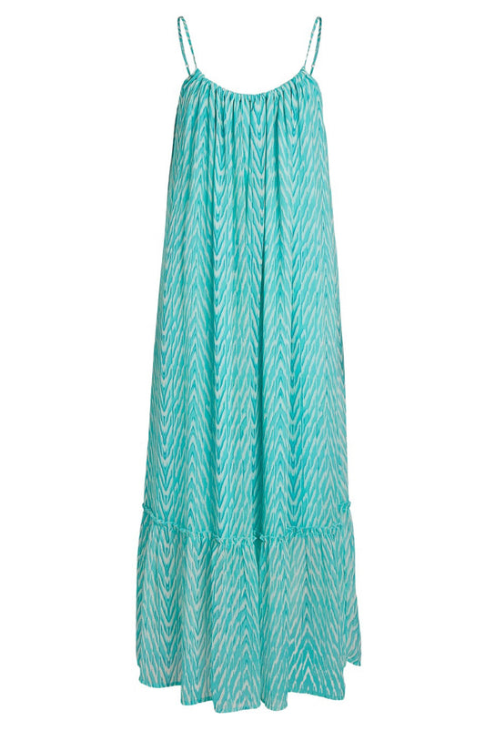 Vestido maxi estampado.