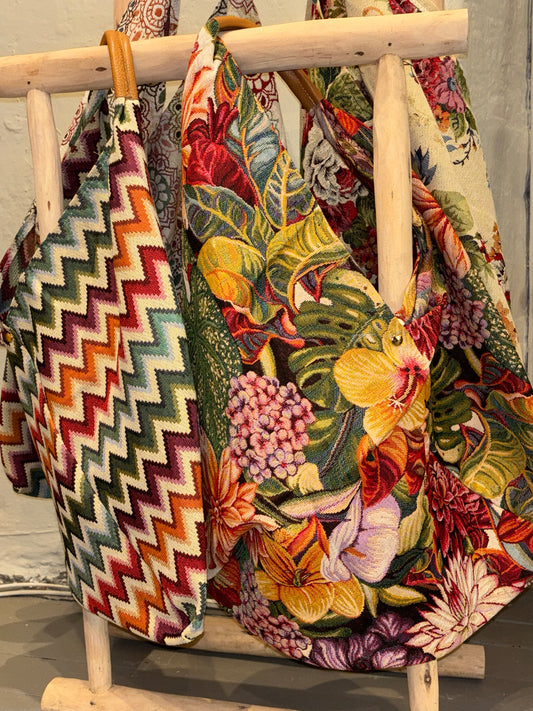 Bolso estampado algodón.