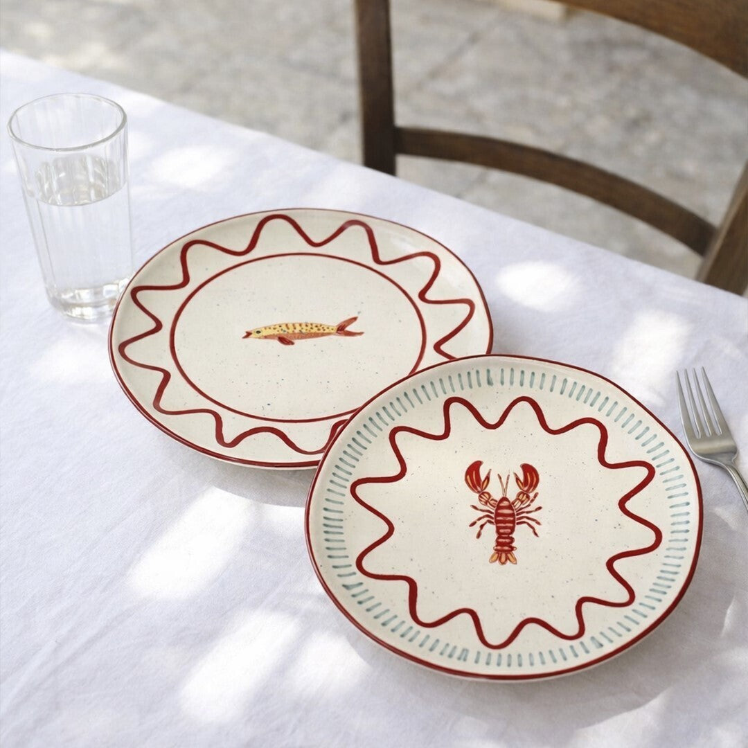 Plato gres pez/langosta.