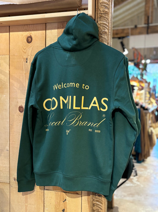 Sudadera RÚSTICA "welcome"  bottle green.