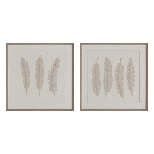 Cuadro decoración plumas.