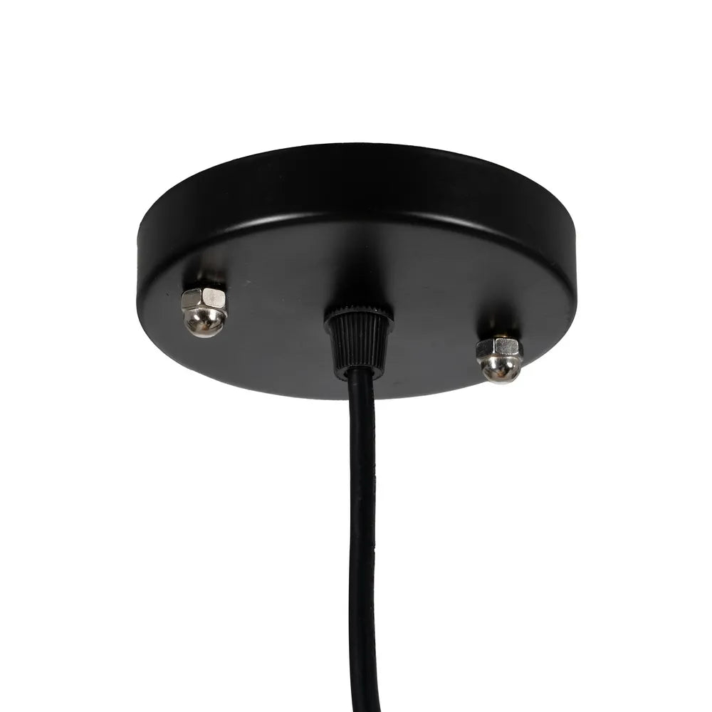 Lámpara techo fibra natural.