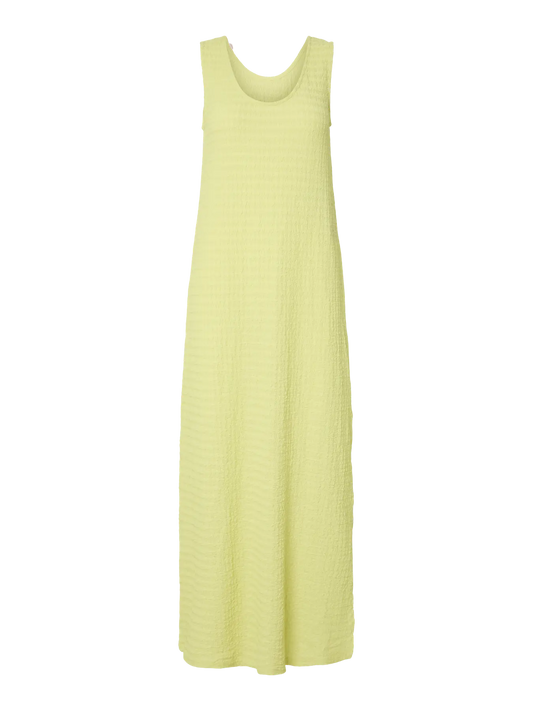 Vestido maxi pistacho.