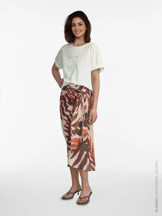 Falda estampada.