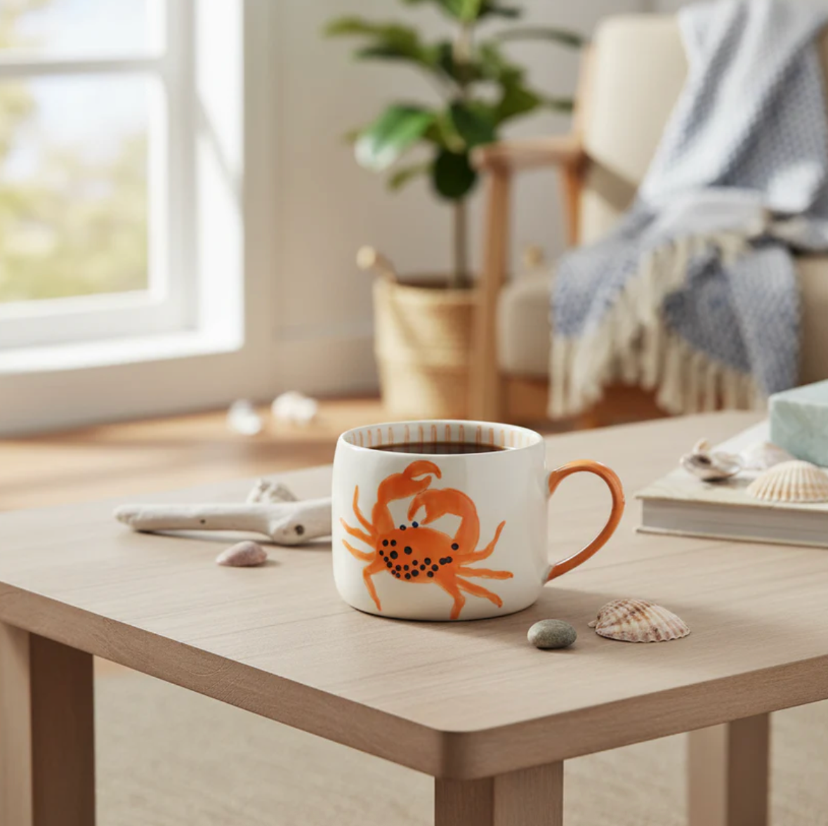 Taza cerámica pintada a mano.