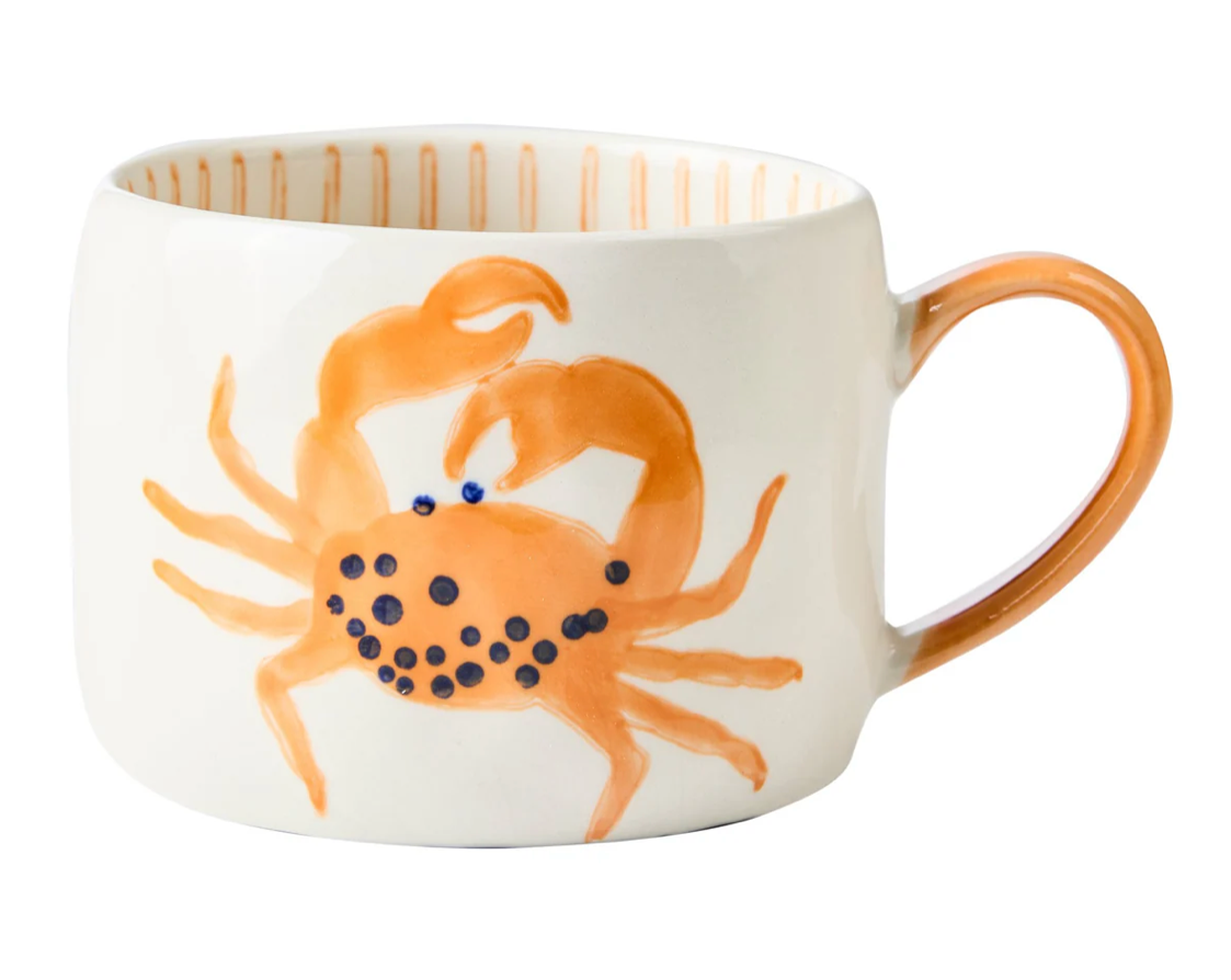 Taza cerámica pintada a mano.