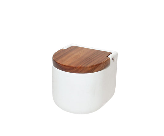 Salero cerámica y acacia.