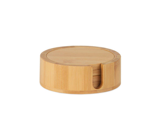 Posavasos bambú con soporte.