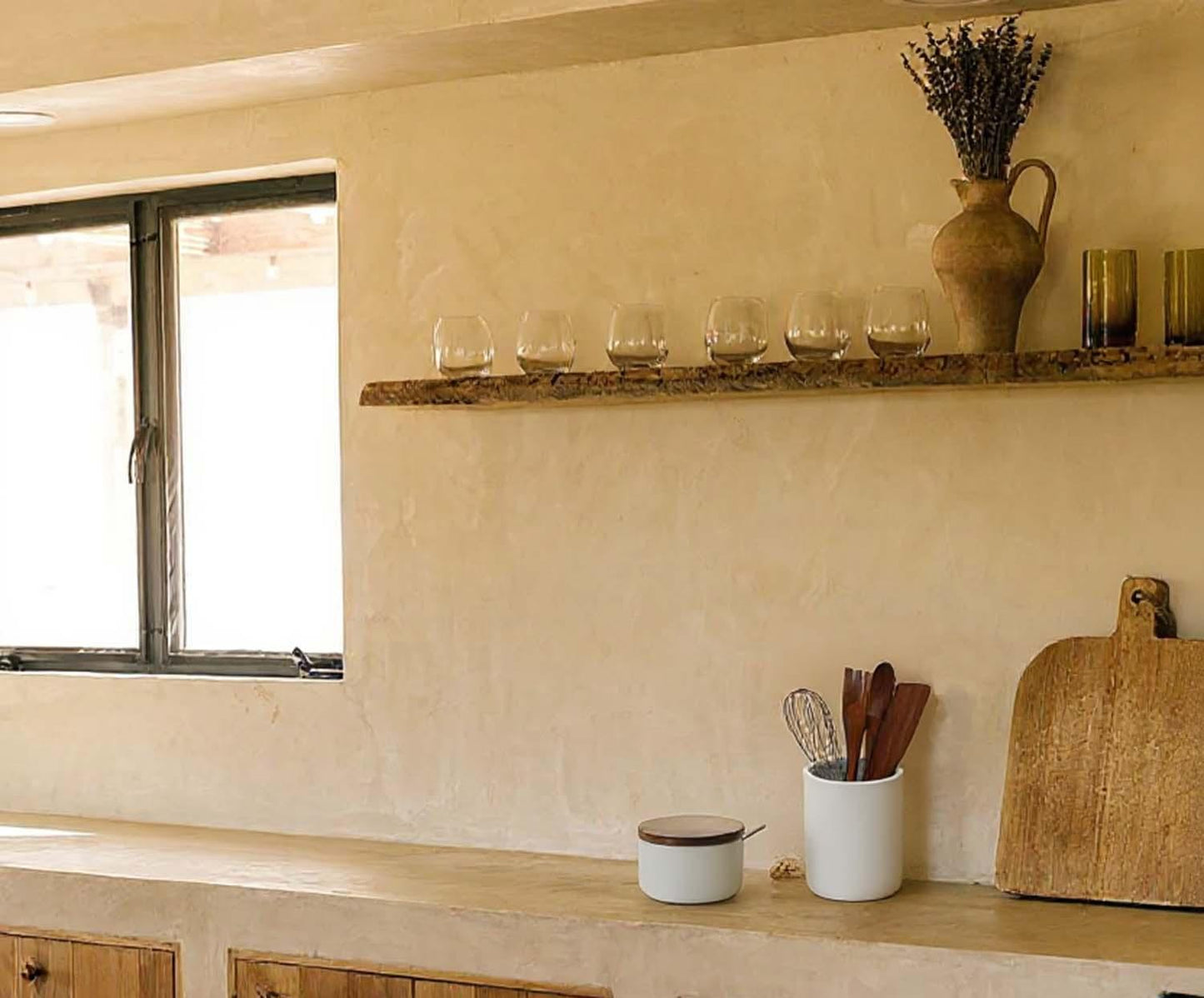 Azucarero cerámica y acacia.