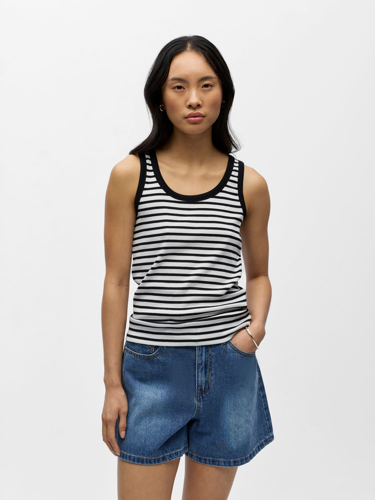 Tank top a rayas.