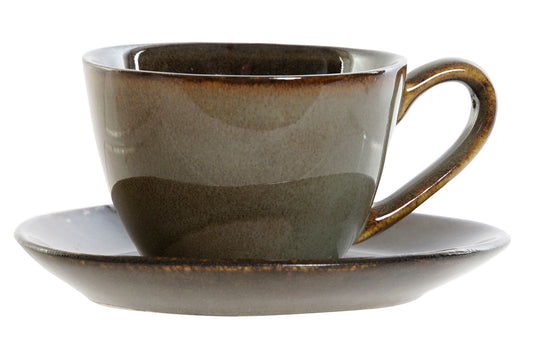 SET taza + plato verde