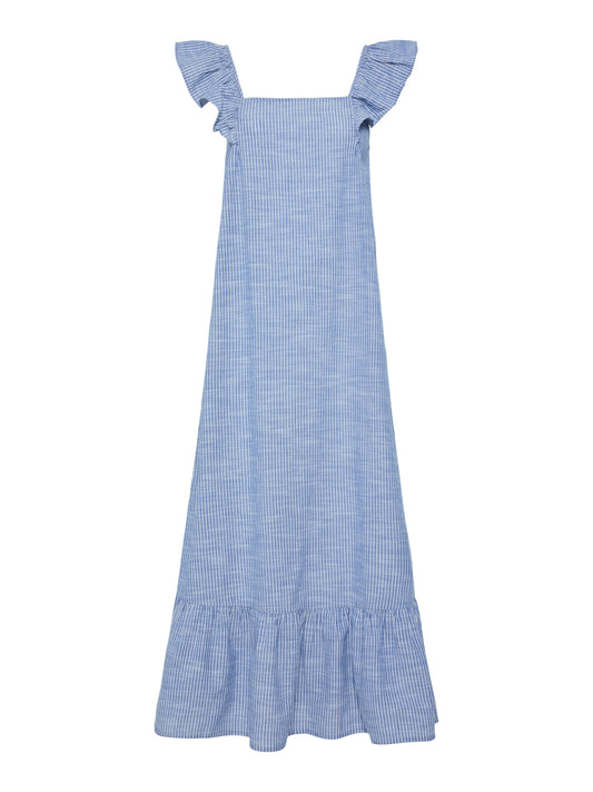 Vestido lino y algodón.