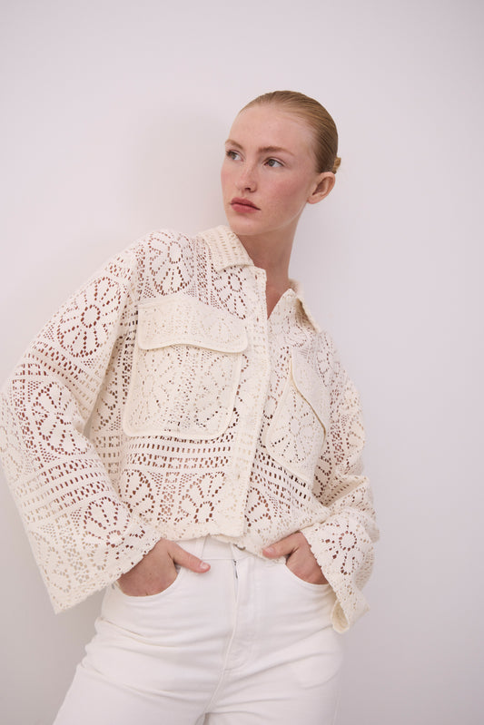 Cárdigan crochet.