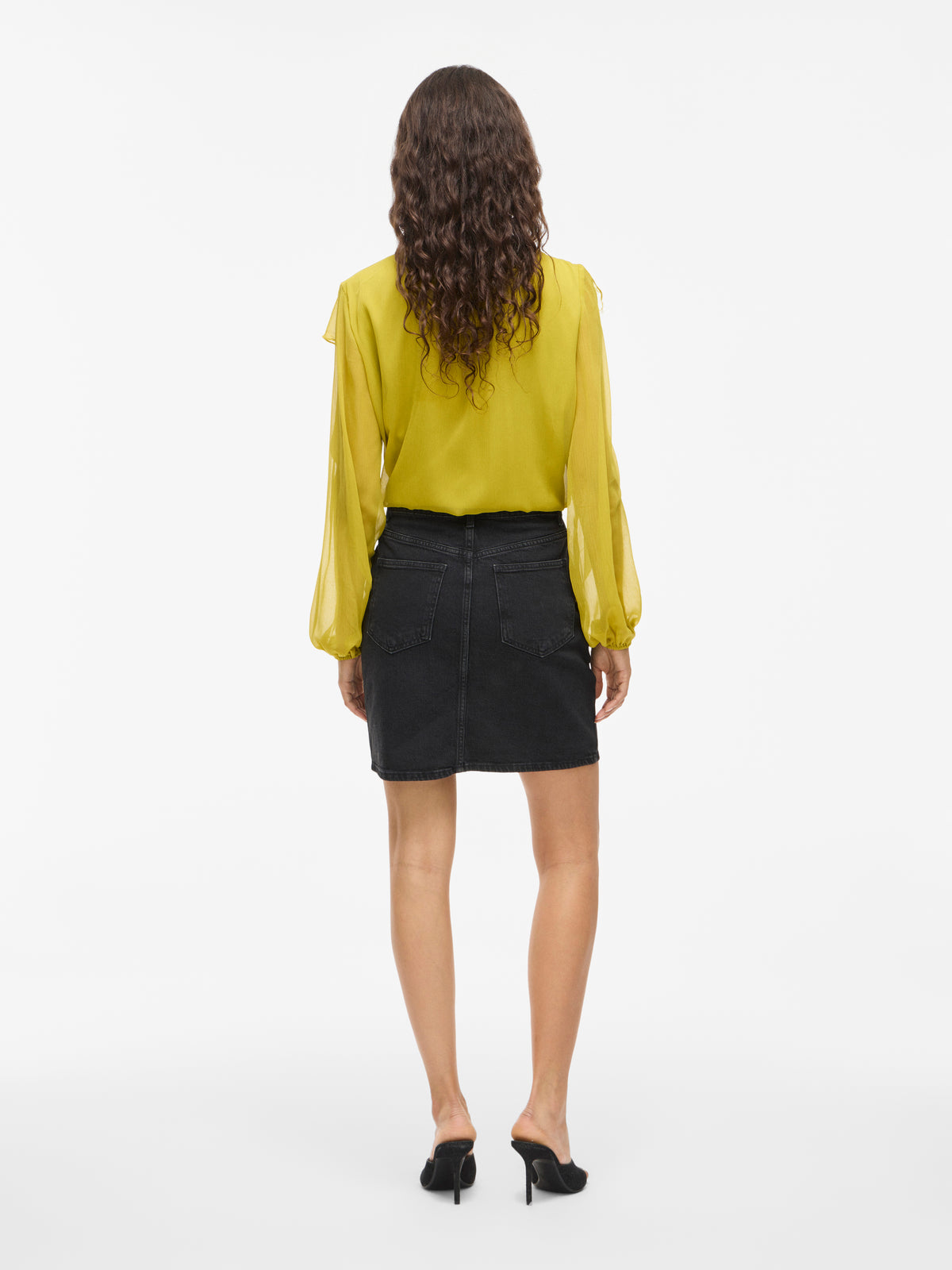 Falda denim.