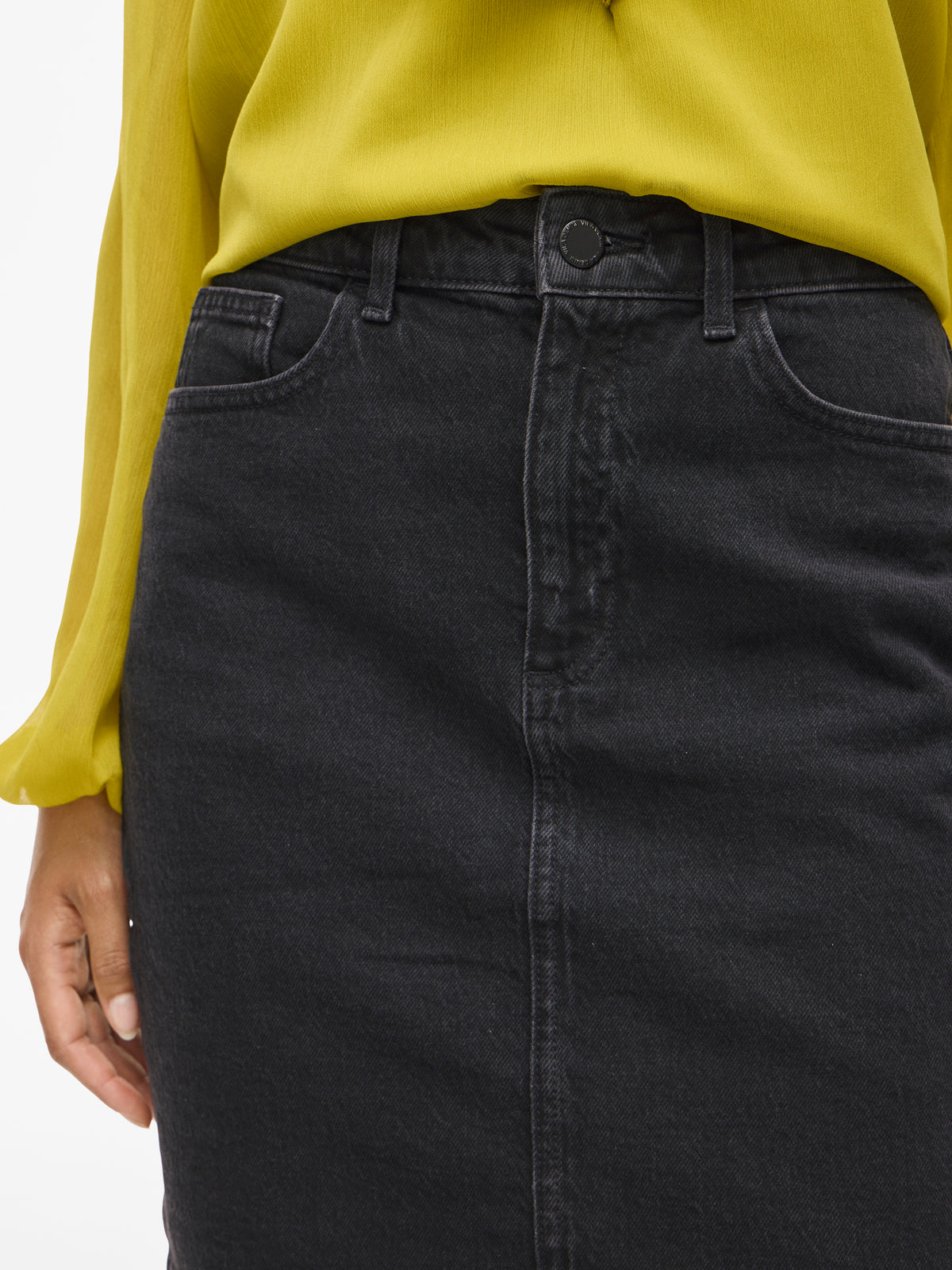 Falda denim.