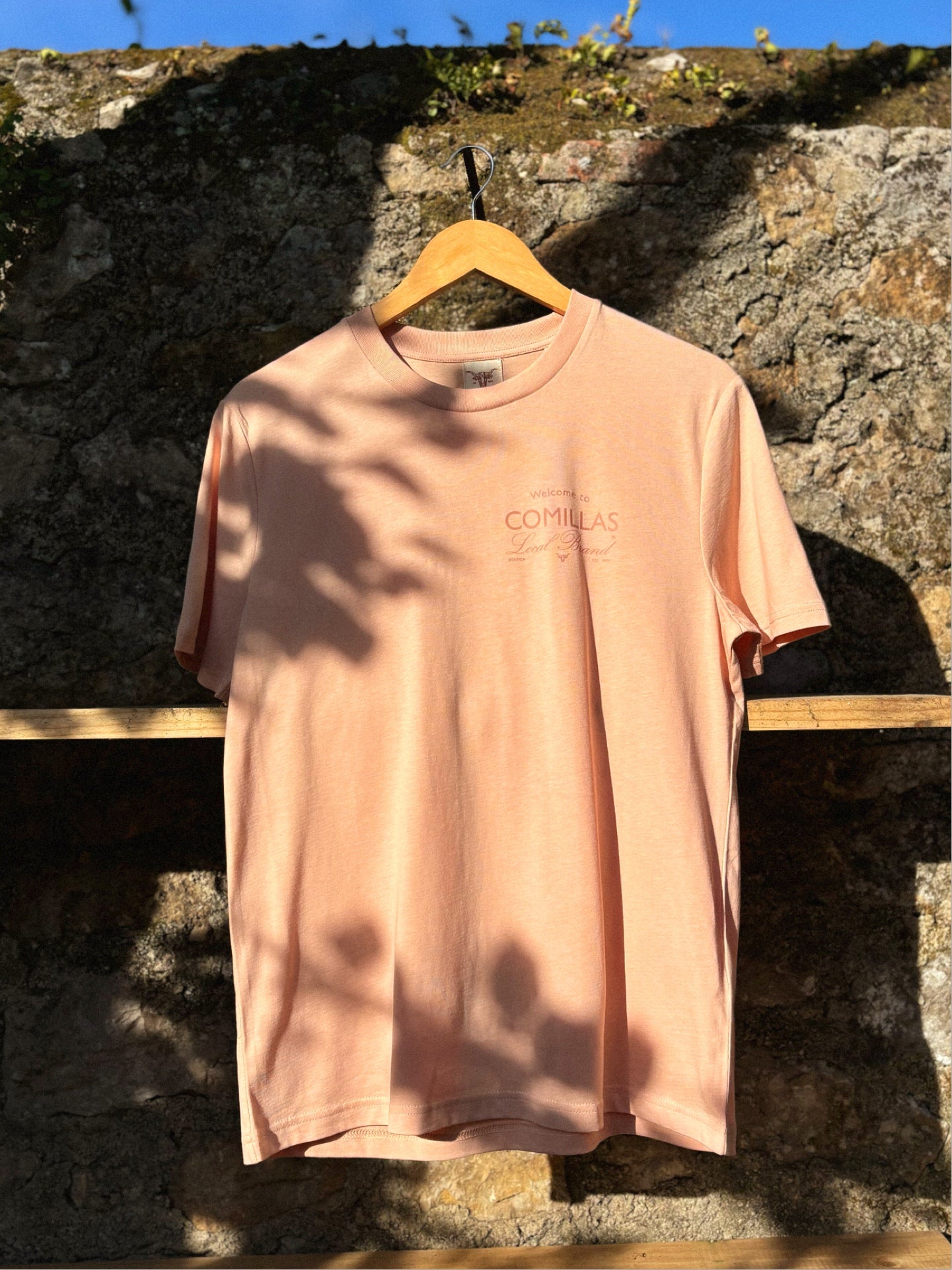 Camiseta RÚSTICA "welcome" fraiche peche.