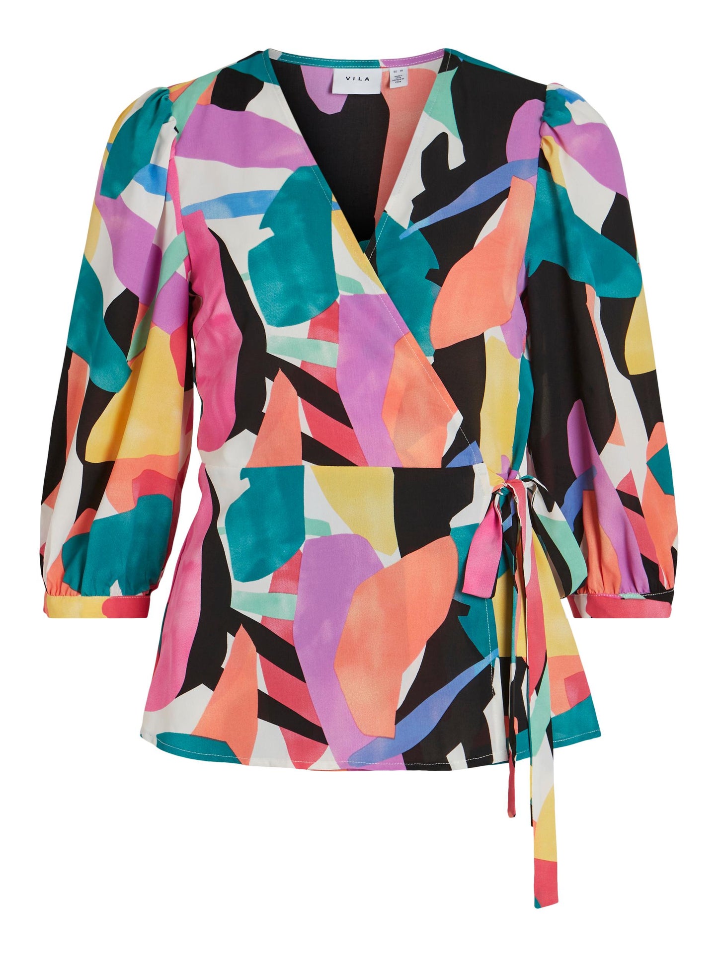 Blusa estampada multicolor.