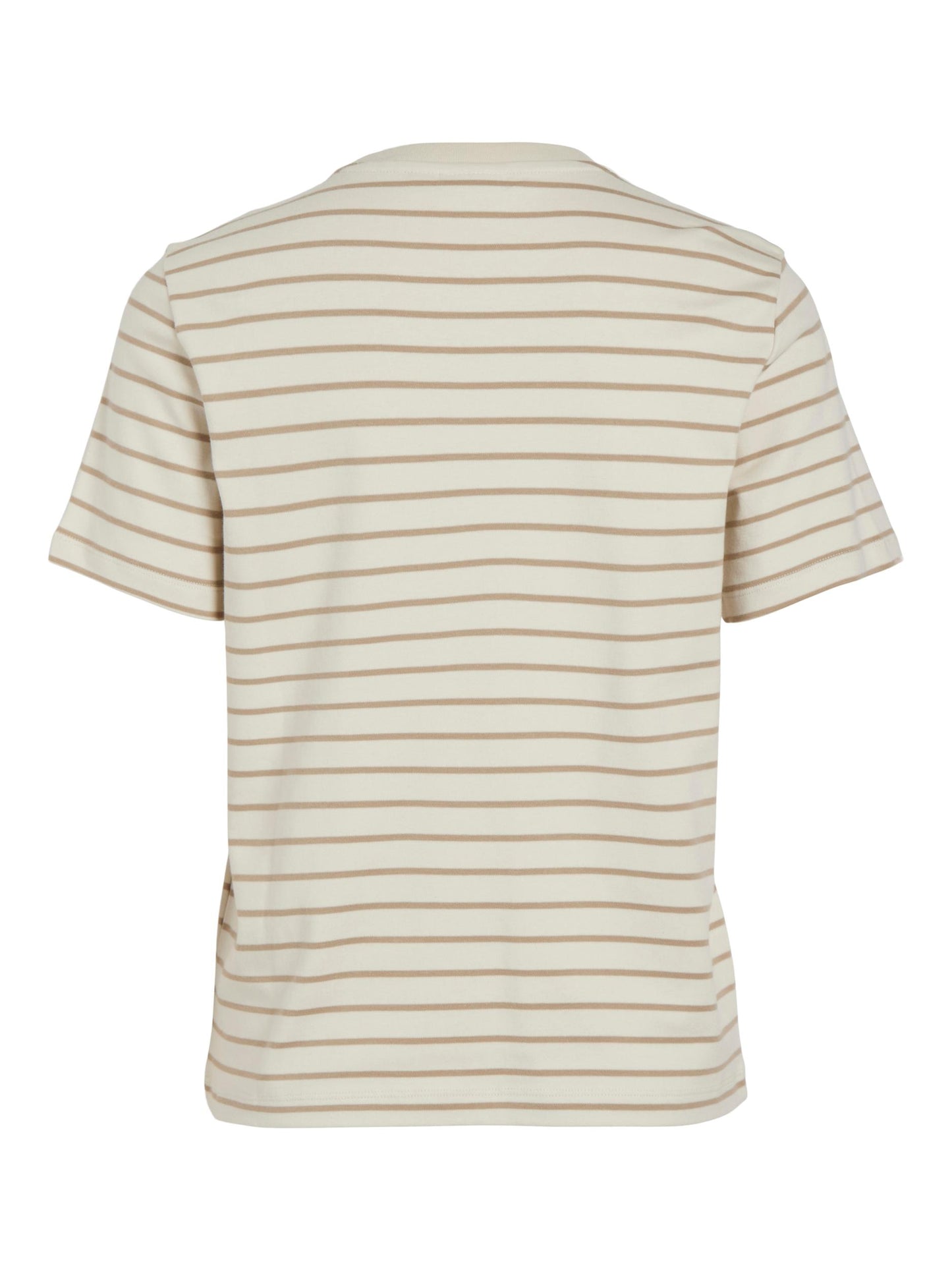 Camiseta manga corta a rayas.